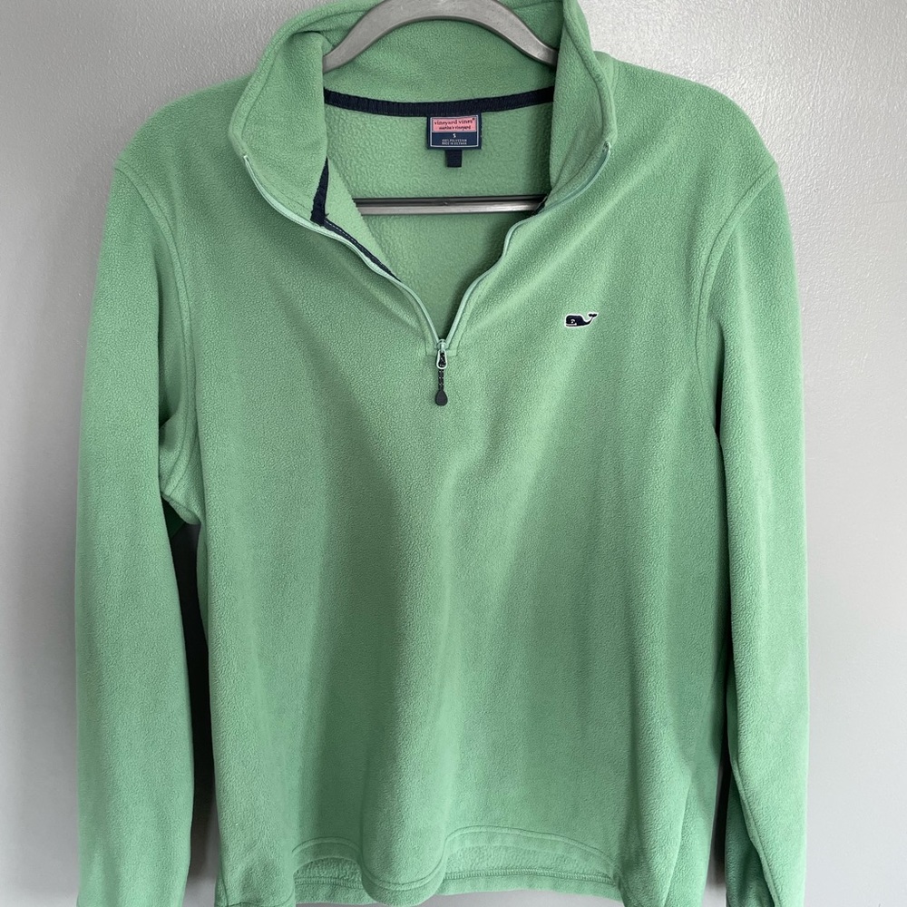 Vineyard Vines Green Quarter Zip Sweater Small